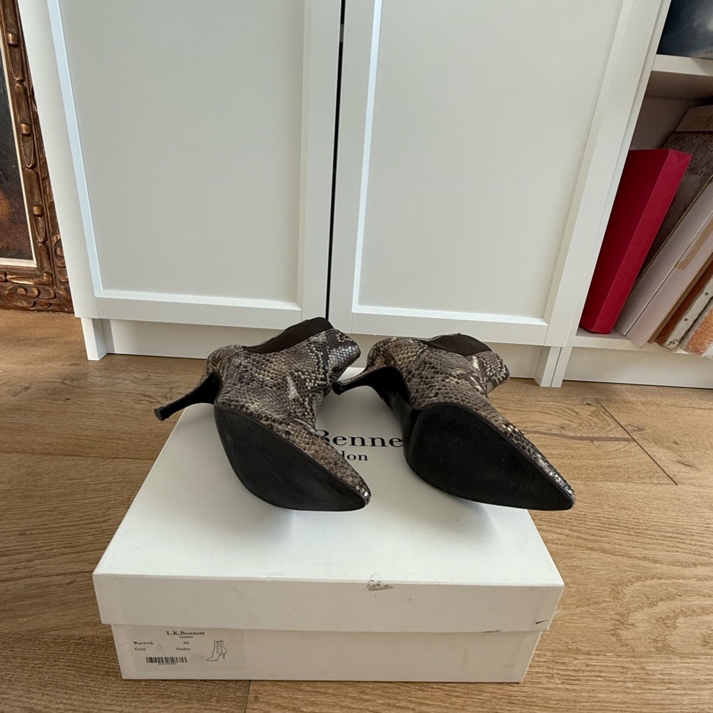 L.K. Bennet Snake Skin Booties Like New! - image 4